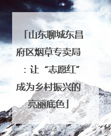 山东聊城东昌府区烟草专卖局：让“志愿红”成为乡村振兴的亮丽底色
