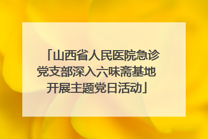 山西省人民医院急诊党支部深入六味斋基地开展主题党日活动