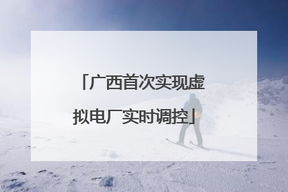 广西首次实现虚拟电厂实时调控