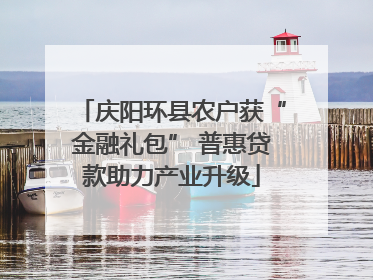 庆阳环县农户获“金融礼包” 普惠贷款助力产业升级