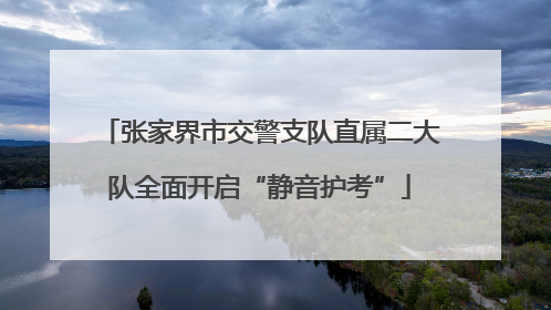 张家界市交警支队直属二大队全面开启“静音护考”