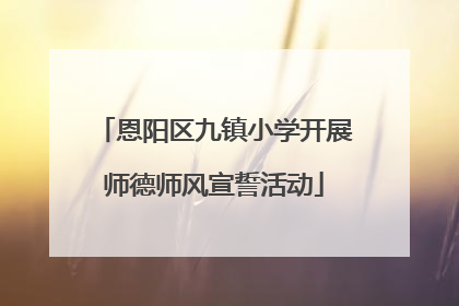恩阳区九镇小学开展师德师风宣誓活动