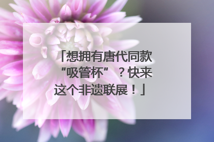 想拥有唐代同款“吸管杯”？快来这个非遗联展！