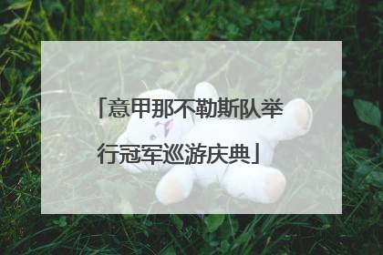 意甲那不勒斯队举行冠军巡游庆典