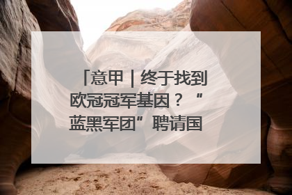 意甲｜终于找到欧冠冠军基因？“蓝黑军团”聘请国米名宿齐沃执教