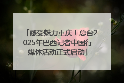 感受魅力重庆！总台2025年巴西记者中国行媒体活动正式启动