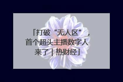 打破“无人区”，首个超头主播数字人来了｜热财经
