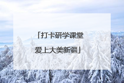 打卡研学课堂 爱上大美新疆