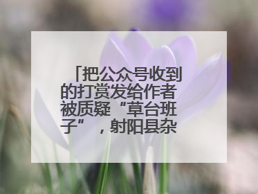 把公众号收到的打赏发给作者被质疑“草台班子”，射阳县杂文学会回应