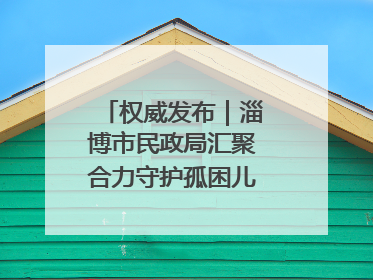权威发布｜淄博市民政局汇聚合力守护孤困儿童健康成长