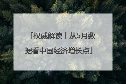 权威解读丨从5月数据看中国经济增长点