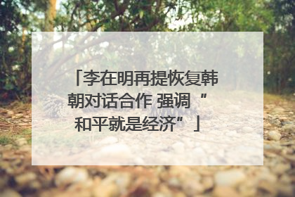 李在明再提恢复韩朝对话合作 强调“和平就是经济”