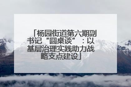 杨园街道第六期副书记“圆桌谈”：以基层治理实践助力战略支点建设