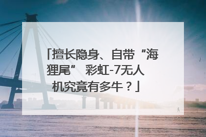 擅长隐身、自带“海狸尾” 彩虹-7无人机究竟有多牛？