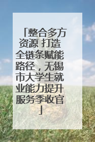 整合多方资源 打造全链条赋能路径，无锡市大学生就业能力提升服务季收官