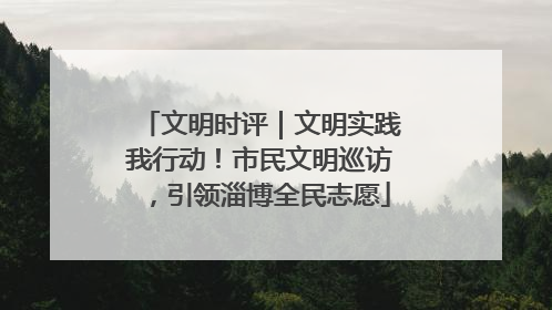 文明时评｜文明实践我行动！市民文明巡访，引领淄博全民志愿