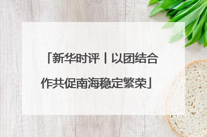 新华时评丨以团结合作共促南海稳定繁荣