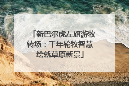 新巴尔虎左旗游牧转场：千年轮牧智慧绘就草原新景