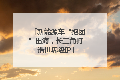 新能源车“抱团”出海，长三角打造世界级IP
