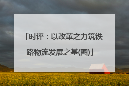 时评：以改革之力筑铁路物流发展之基(图)