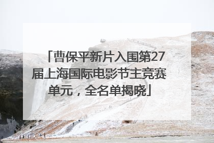 曹保平新片入围第27届上海国际电影节主竞赛单元，全名单揭晓