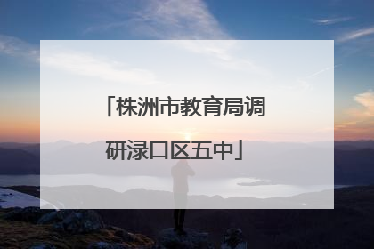 株洲市教育局调研渌口区五中
