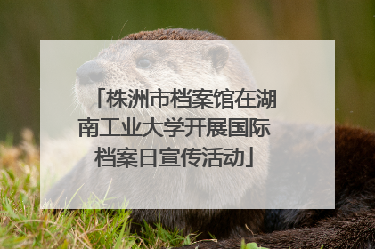 株洲市档案馆在湖南工业大学开展国际档案日宣传活动