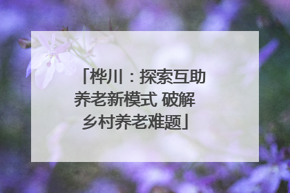 桦川：探索互助养老新模式 破解乡村养老难题