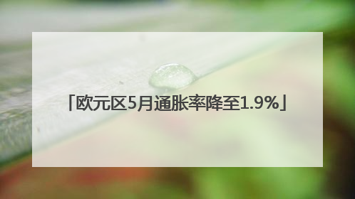 欧元区5月通胀率降至1.9%