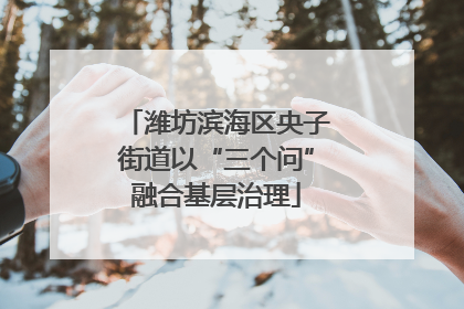 潍坊滨海区央子街道以“三个问”融合基层治理
