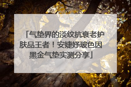 气垫界的淡纹抗衰老护肤品王者！安婕妤玻色因黑金气垫实测分享