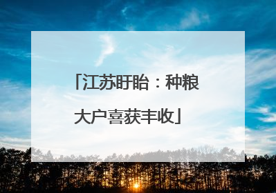 江苏盱眙：种粮大户喜获丰收