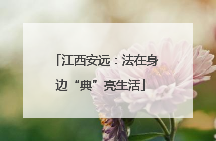 江西安远：法在身边“典”亮生活