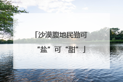 沙漠腹地民勤可“盐”可“甜”