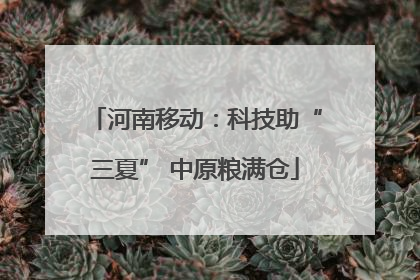 河南移动：科技助“三夏” 中原粮满仓