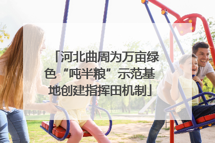 河北曲周为万亩绿色“吨半粮”示范基地创建指挥田机制
