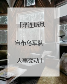 泽连斯基宣布乌军队人事变动
