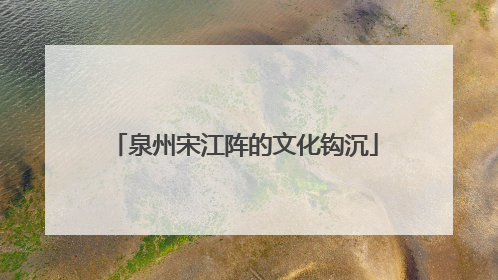 泉州宋江阵的文化钩沉