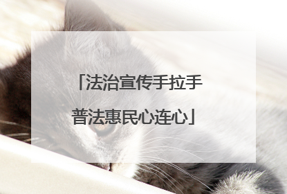 法治宣传手拉手 普法惠民心连心