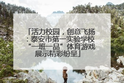 活力校园，创意飞扬：泰安市第一实验学校“一班一品”体育游戏展示精彩纷呈