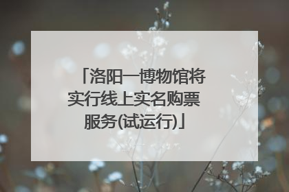 洛阳一博物馆将实行线上实名购票服务(试运行)