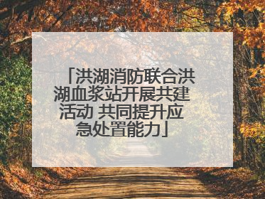 洪湖消防联合洪湖血浆站开展共建活动 共同提升应急处置能力