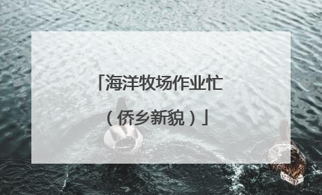 海洋牧场作业忙（侨乡新貌）