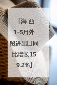 海 西 1-5月外贸进出口同比增长159.2%