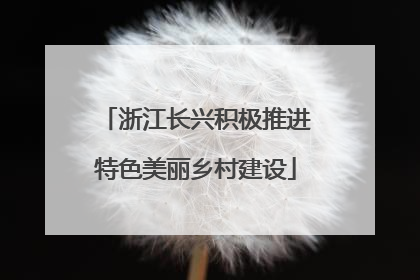 浙江长兴积极推进特色美丽乡村建设