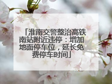 淮南交警整治高铁南站附近违停：增加地面停车位，延长免费停车时间