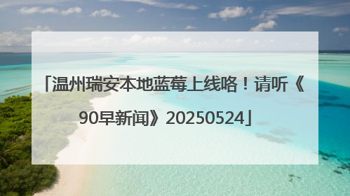 温州瑞安本地蓝莓上线咯！请听《90早新闻》20250524