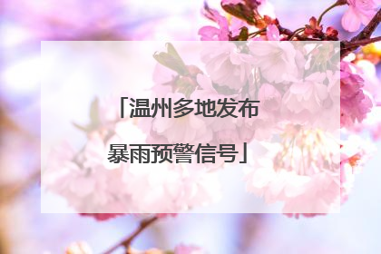 温州多地发布暴雨预警信号