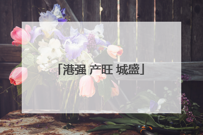 港强 产旺 城盛