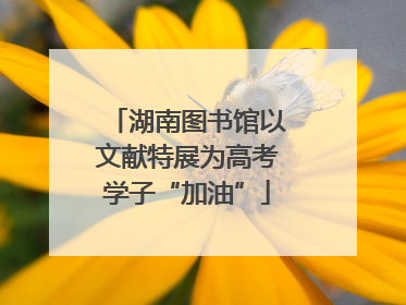 湖南图书馆以文献特展为高考学子“加油”